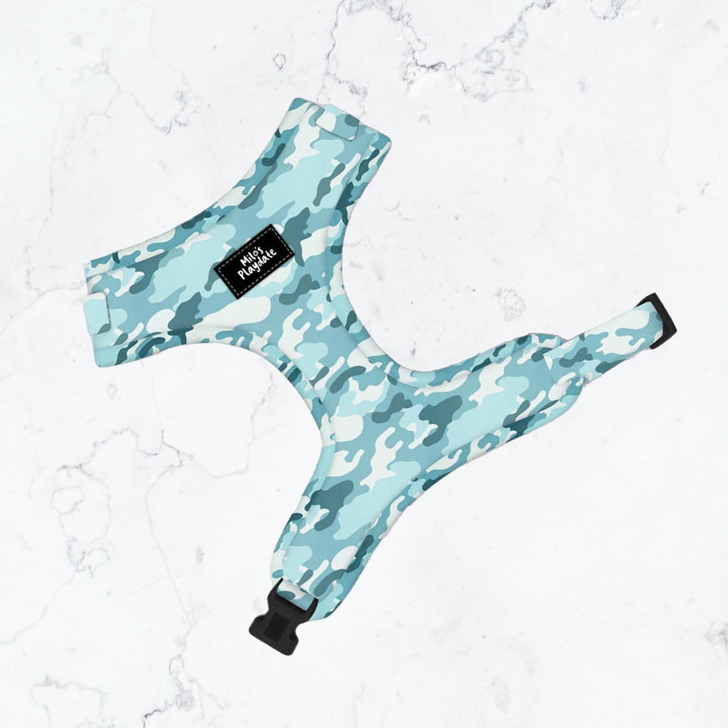 BLUE CAMO DOG HARNESS